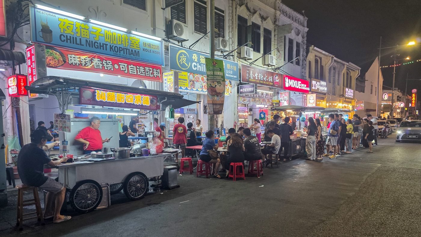 Street food and hawker stalls in George Town, Penang